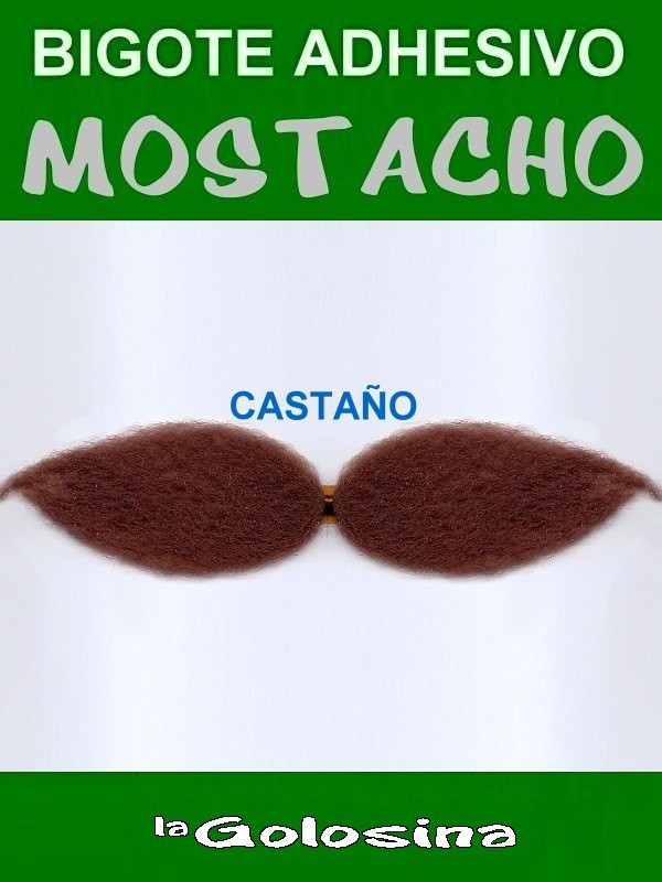 Bigote postizo Negro rizado adhesivo